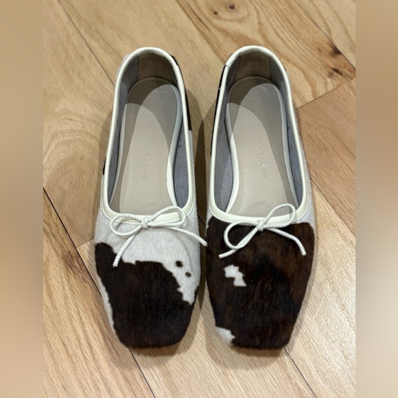 FRĒDA SALVADOR Jada Calfhair Leather Ballet Flats Sz 7 - Picture 4 of 6